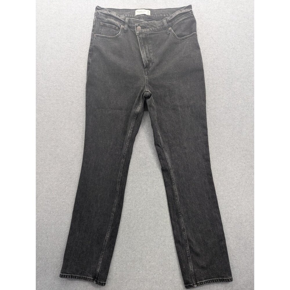 Abercrombie & Fitch 90s Slim Straight Jeans Womens 30 Gray Ultra High Rise